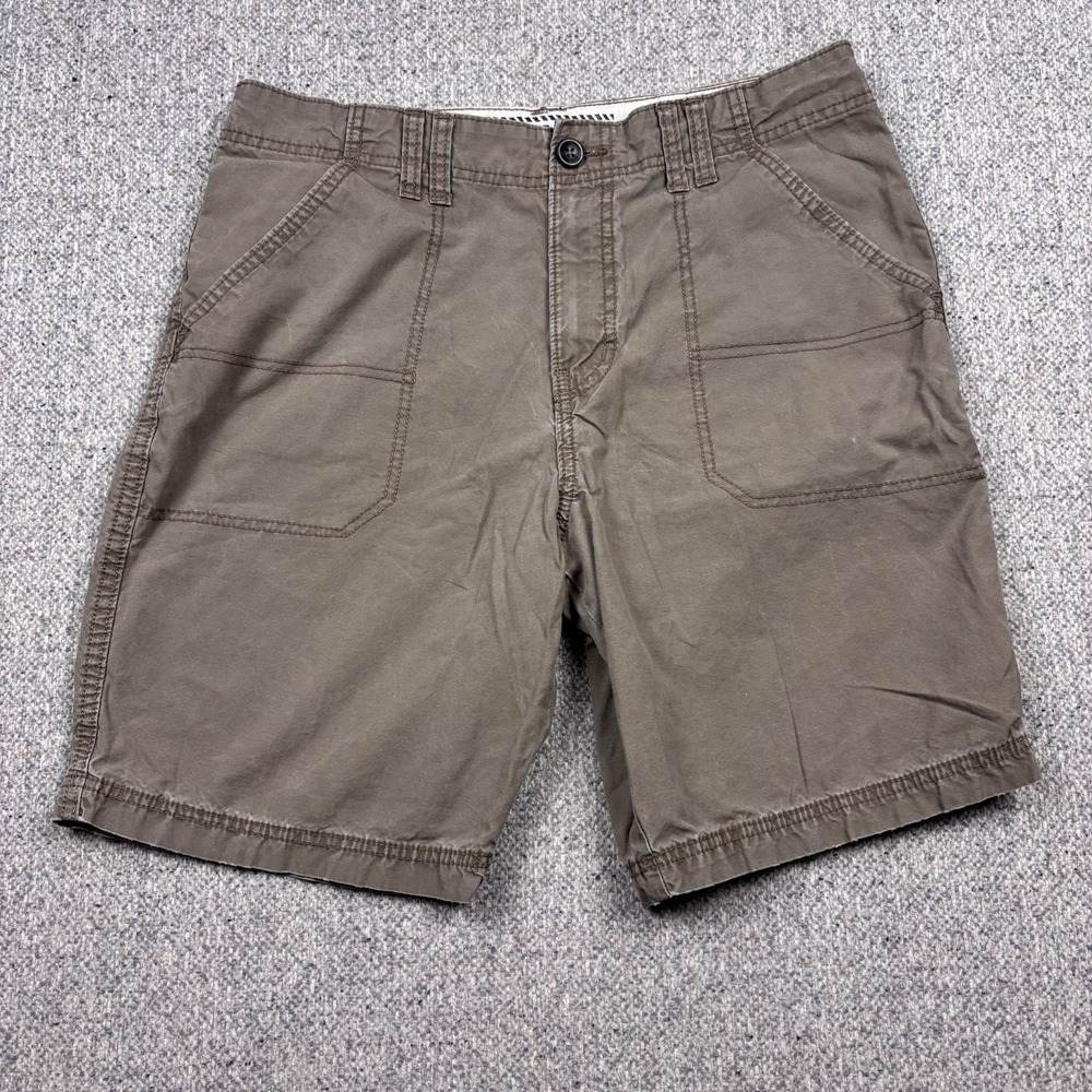 Old Navy Cargo Shorts Mens Brown Casual Outdoor Utility Cotton Shorts Sz 32